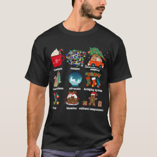 Social Worker Christmas Retro T-Shirt