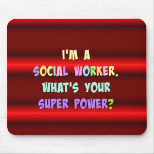 Social Worker Colourful Design Mouse Pad