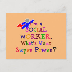 Social Worker Colourful Design Postcard