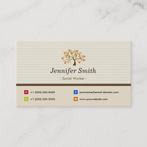 Social Worker Business Cards & Profile Cards | Zazzle CA