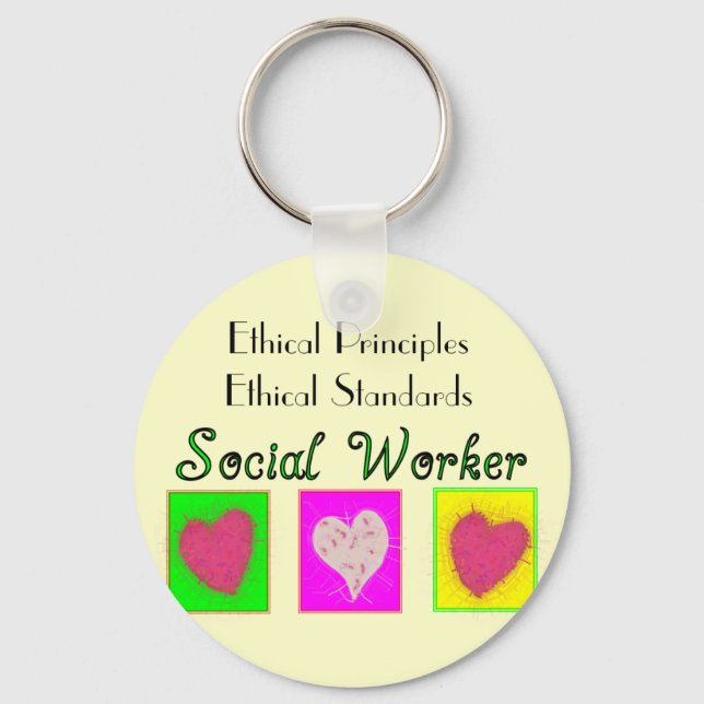 Social Worker Ethical Principles-Ethical Standards Keychain (Front)