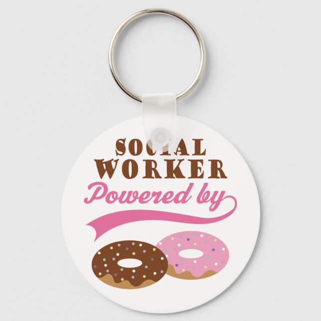 Social Worker Funny Gift Keychain (Front)