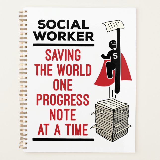 Social Worker Funny Progress Note Social Work Planner (Front)