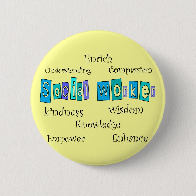 Social Worker Gifts 2 Inch Round Button (Front)