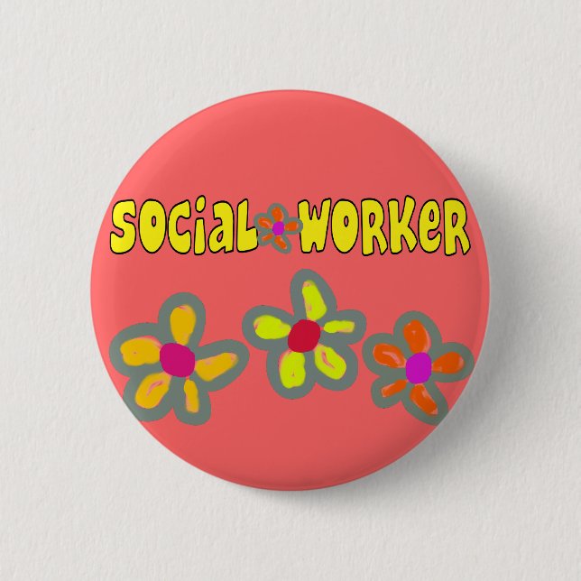 Social Worker Gifts 2 Inch Round Button (Front)