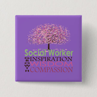Social Worker Gifts 2 Inch Square Button