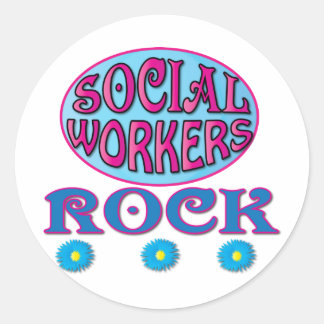 Social Worker Gifts Classic Round Sticker