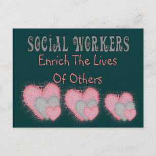 Social Worker Gifts "Enrich The Lives of Others" Postcard