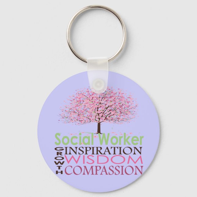 Social Worker Gifts Keychain (Front)