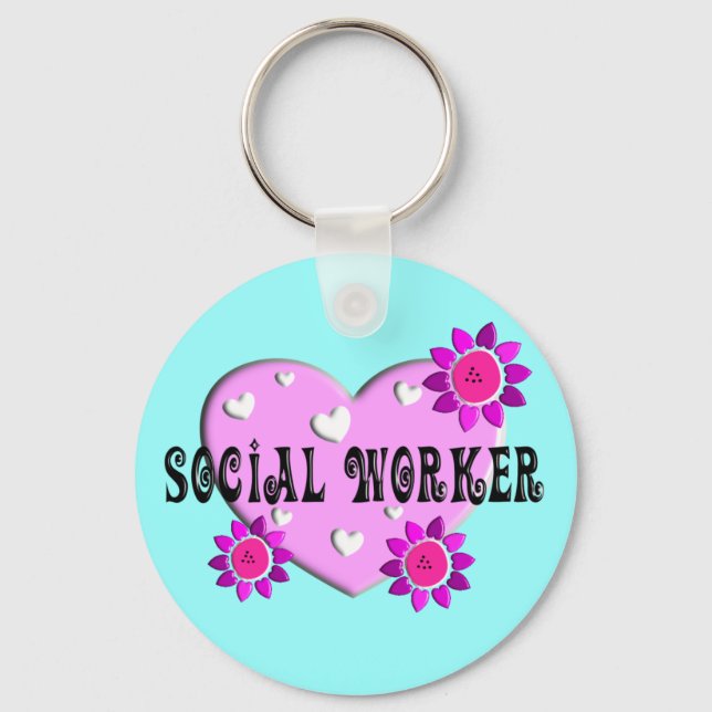 Social Worker Gifts Keychain (Front)