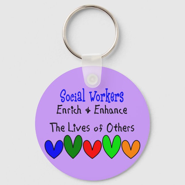 Social Worker Gifts Keychain (Front)