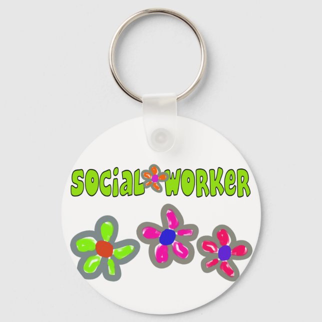 Social Worker Gifts Keychain (Front)