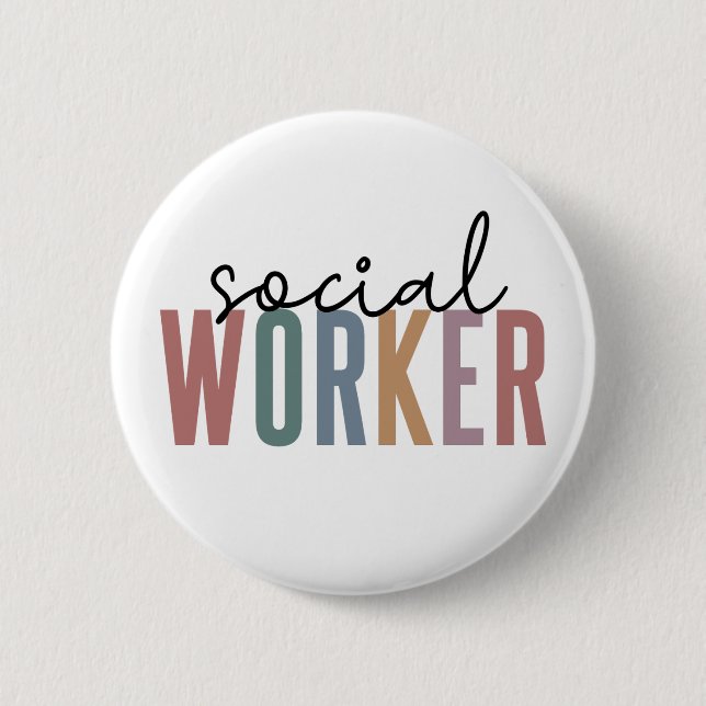 Social Worker Graduation Appreciation gifts 2 Inch Round Button (Front)