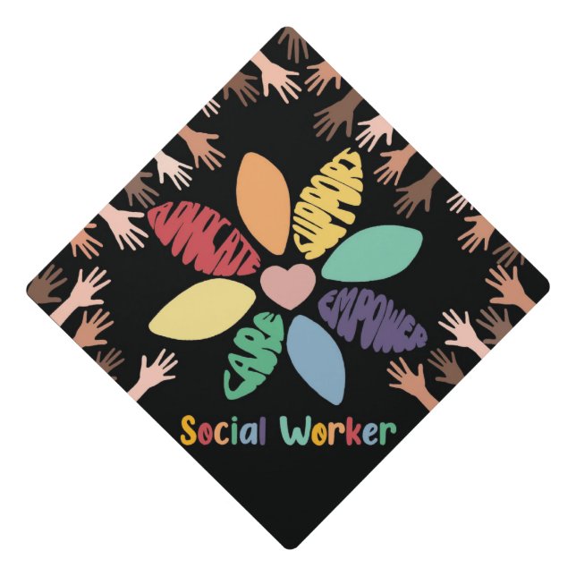 Social Worker Graduation Cap Topper (Front)