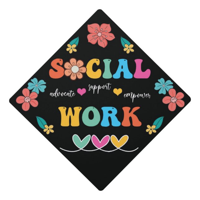 Social Worker Graduation Cap Topper (Front)