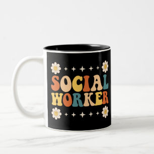 Social Worker Groovy Two-Tone Coffee Mug