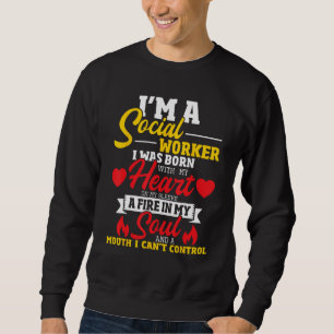 Social Worker Heart On My Sleeve - Caseworker Soci Sweatshirt