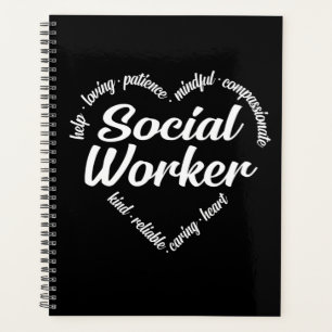 Social Worker Heart Word Cloud Planner