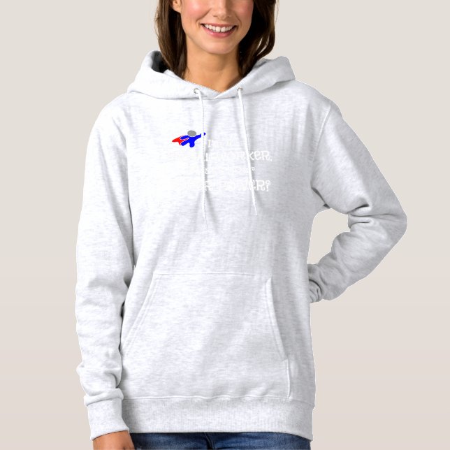 Social Worker Humor - White Lettering Hoodie (Front)