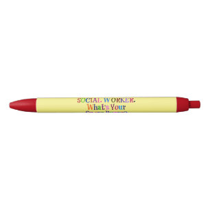 Social Worker Humour, Colourful Text, Black Ink Pen