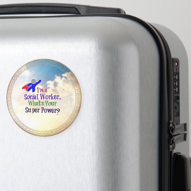 Social Worker Humour Magnet (In Situ (Luggage))