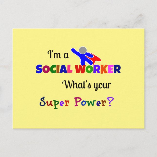 Social Worker Humour Postcard (Front)