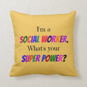 Social Worker Humour Throw Pillow