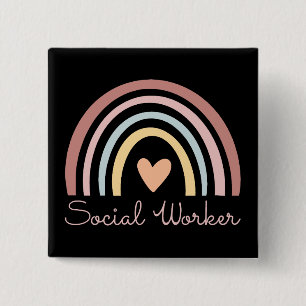 Social Worker II 2 Inch Square Button