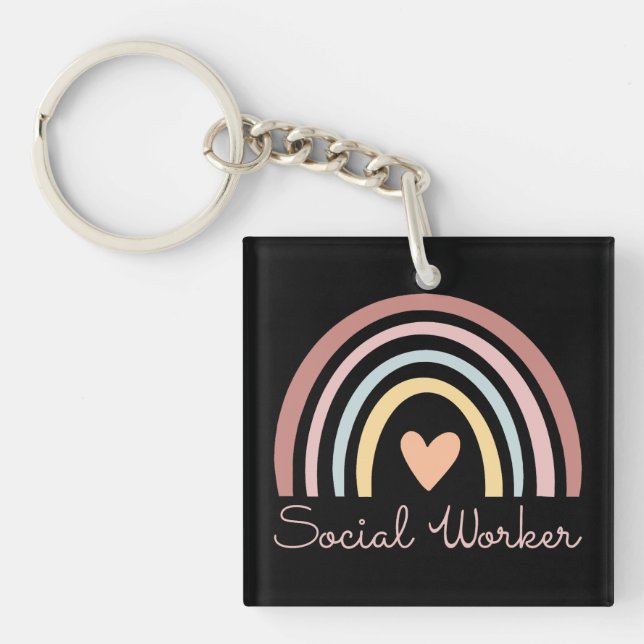 Social Worker II Keychain (Front)