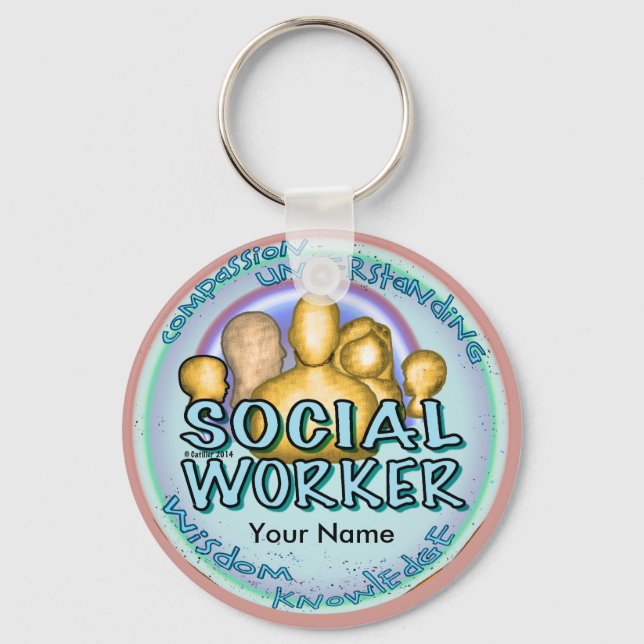 Social Worker  Keychain (Front)