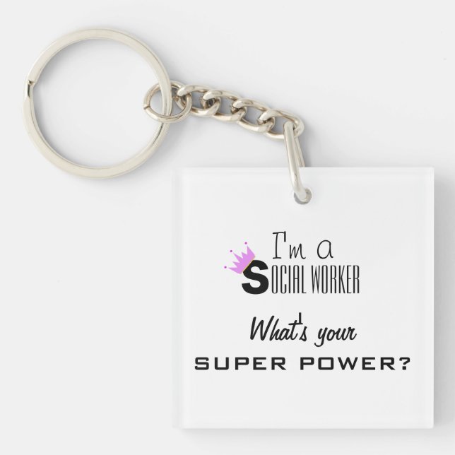 Social Worker Keychain (Front)