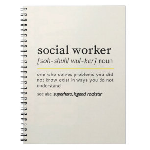  Social Worker noun Notebook