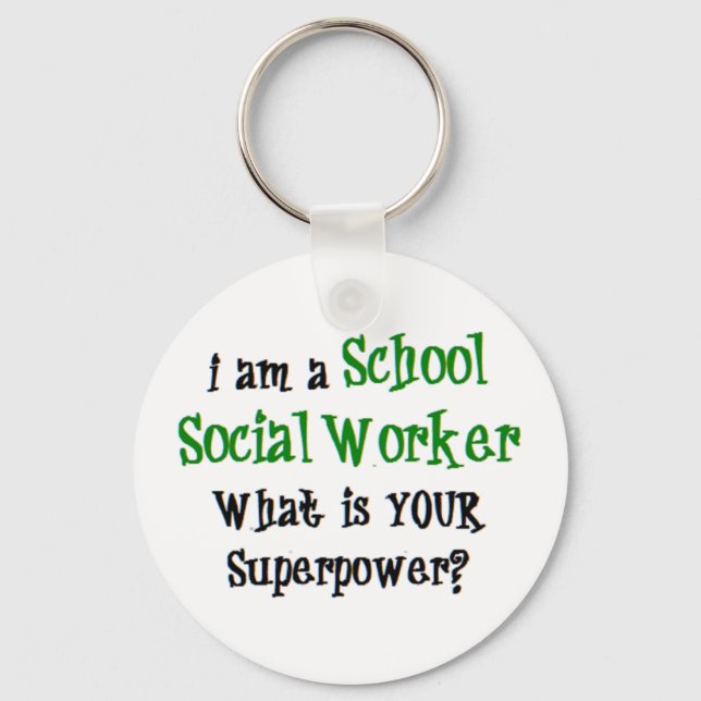 social worker school keychain (Front)