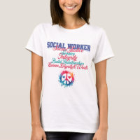 Social Worker Social Justice Peace Sign Rainbow