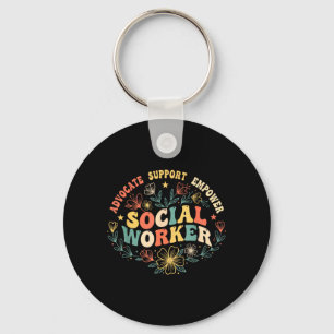 Social Worker Social Work Month Funny Work Love Keychain
