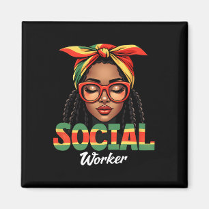 Social Worker Social Work Women Girls Black Histor Magnet
