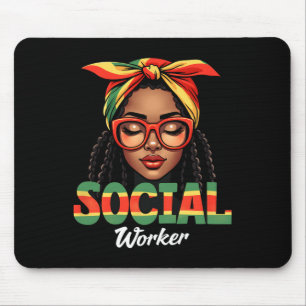 Social Worker Social Work Women Girls Black Histor Mouse Pad