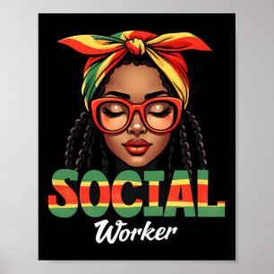 Social Worker Social Work Women Girls Black Histor Poster