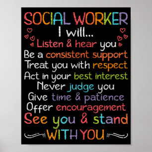 Social Worker Social WorkerI Will…Listen Hear Poster