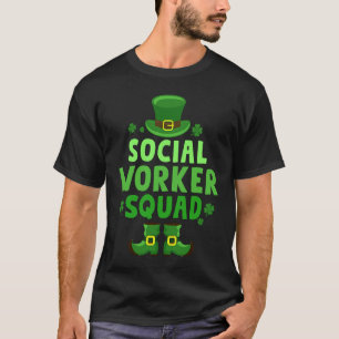 Social Worker Squad Happy St Patrick's Day Leprech T-Shirt