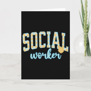 Social Worker Sunshine Summer Vacation Beach Socia Card