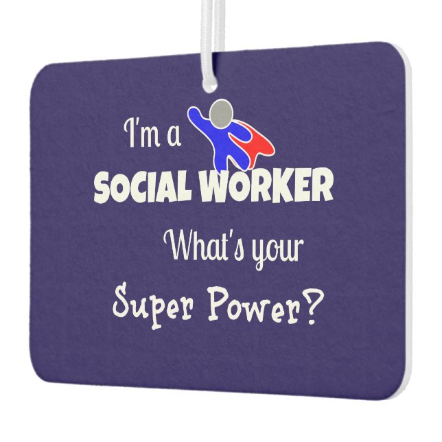 Social Worker Superhero Air Freshener (Left)