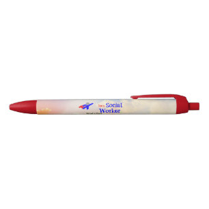 Social Worker Superhero Black Ink Pen