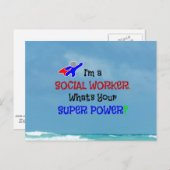 Social Worker Superhero Postcard (Front/Back)