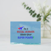 Social Worker Superhero Postcard (Standing Front)