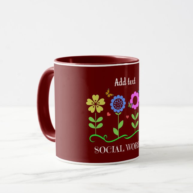 Social Worker TEMPLATE, personalize, Mug (Front Left)