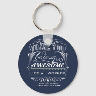 Social Worker Thank You Appreciation Keychain