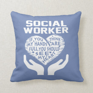 Social Worker Throw Pillow