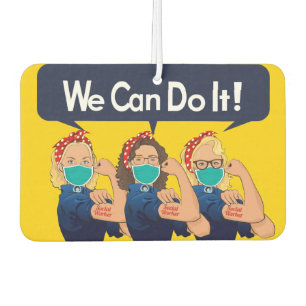 Social Worker "We can do it" Air Freshener