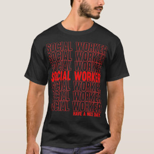 Social Worker Work Graduation MSW Retro Masters De T-Shirt